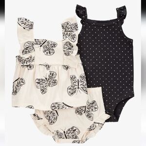 Carters Baby Girl 3-Piece Little Diaper Cover Set Size 24 Months